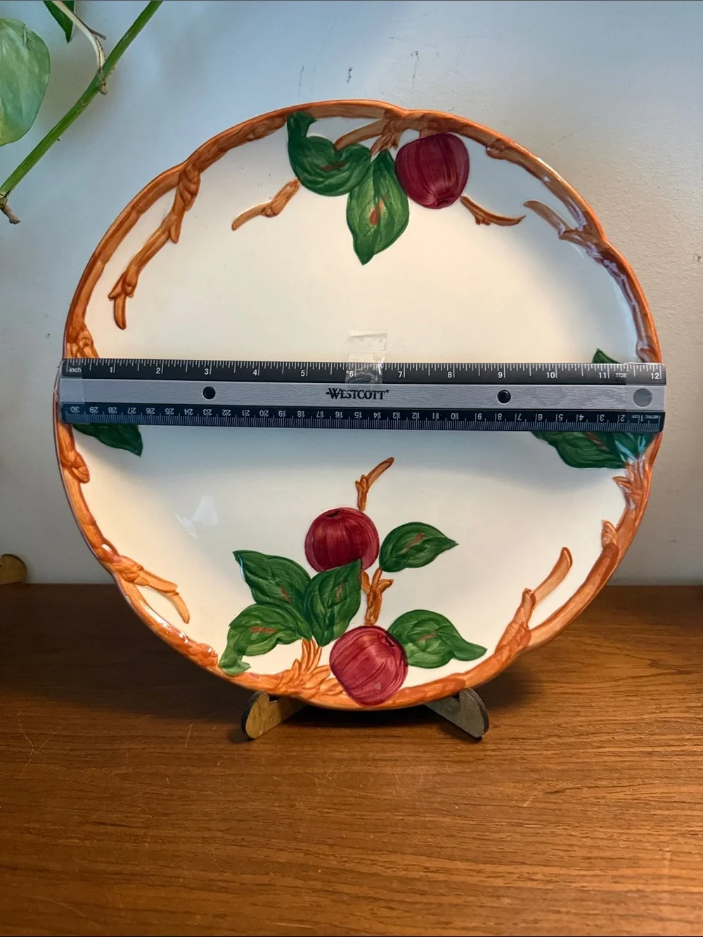 Vintage FRANCISCAN Apple 12 inch Round Serving Platter Chop Plate